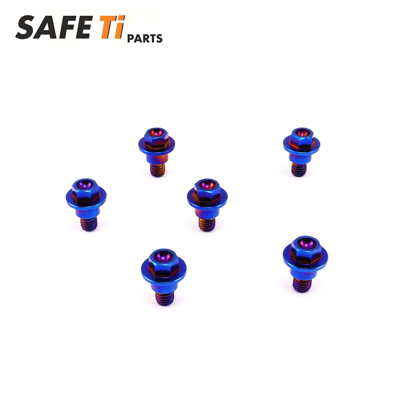 Titanium Fork Guard Bolts Kit fit for KTM(6PCS)Burnt Blue - Image 4