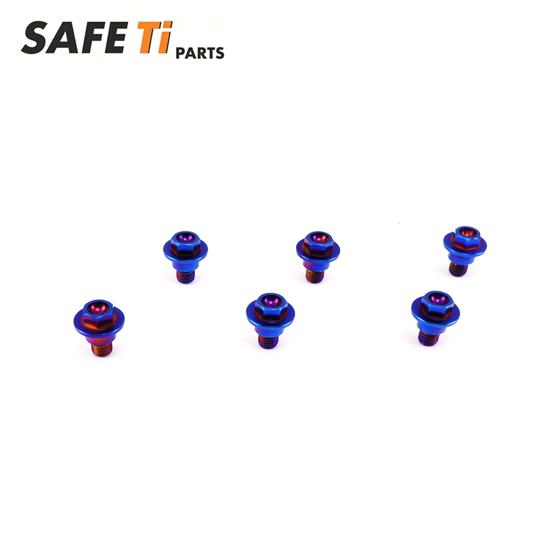 Titanium Fork Guard Bolts Kit fit for KTM(6PCS)Burnt Blue - Image 3