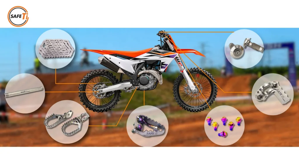 Off-road motorcycle modification diagram