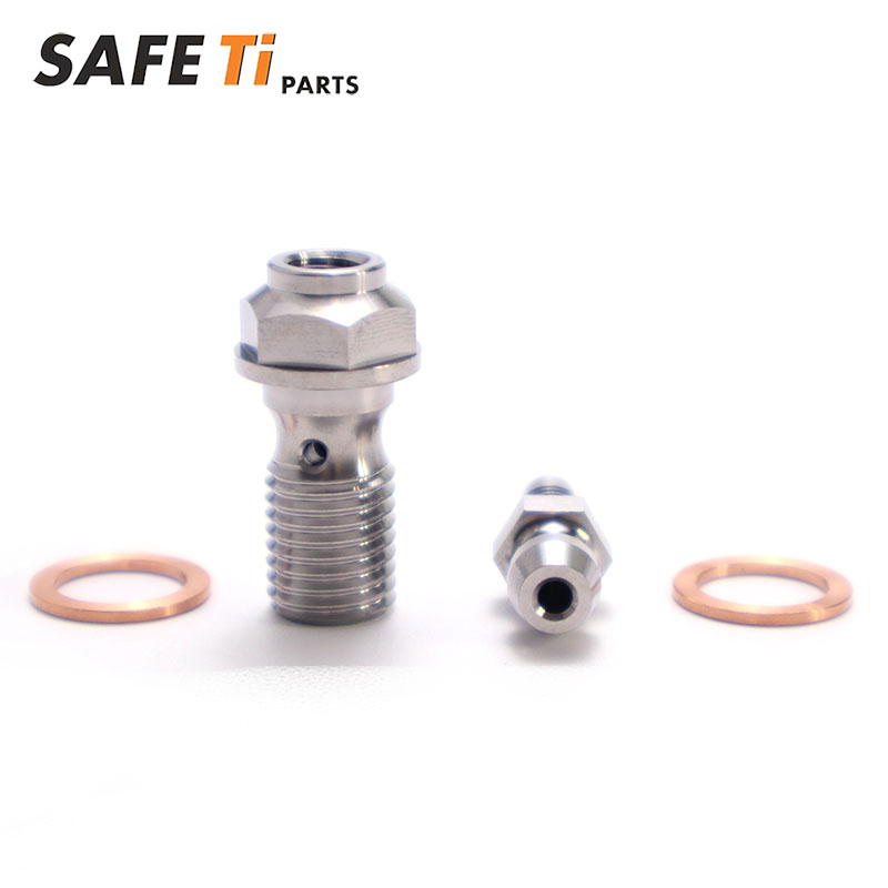 SAFETi M10×1.25 Titanium Brake Banjo Bolt With Bleeder Valve for HONDA YAMAHA KAWASAKI - Image 4