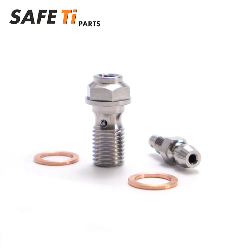 SAFETi M10×1.25 Titanium Brake Banjo Bolt With Bleeder Valve for HONDA YAMAHA KAWASAKI - Image 5