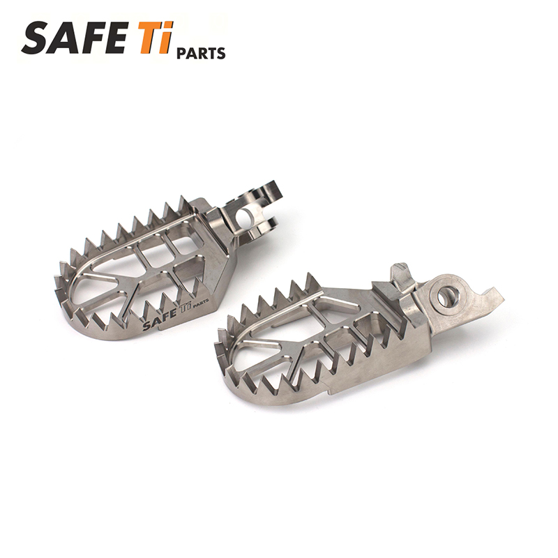 SAFETi GR5 Titanium Foot Pegs PRO CNC for Kawasaki KX250/KX450 (10mm Back + 5mm Down)